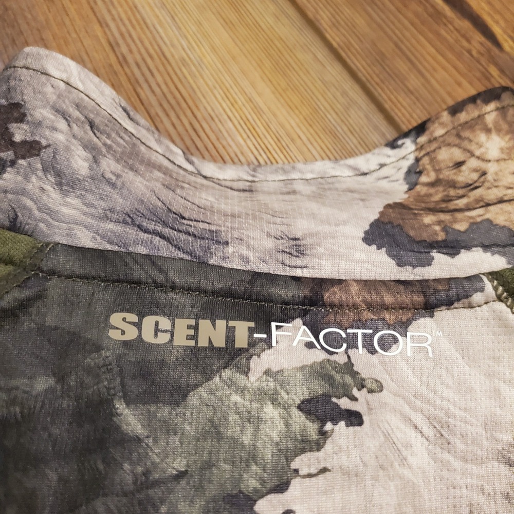 NWOT Habit Mens M Mossy Oak Elements Terra Camo 1/4 Zip Hunting Scent Factor M - Picture 9 of 9